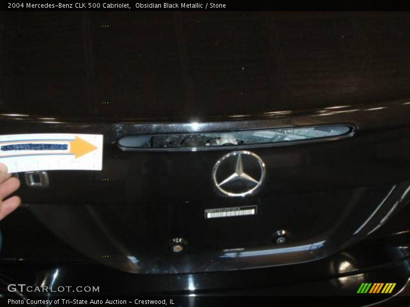 Obsidian Black Metallic / Stone 2004 Mercedes-Benz CLK 500 Cabriolet