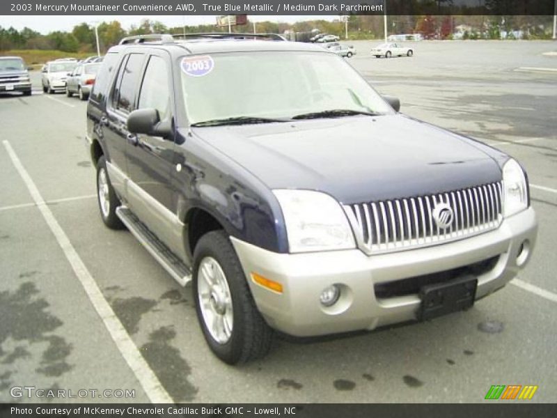 True Blue Metallic / Medium Dark Parchment 2003 Mercury Mountaineer Convenience AWD