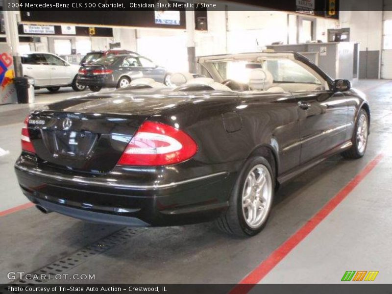 Obsidian Black Metallic / Stone 2004 Mercedes-Benz CLK 500 Cabriolet