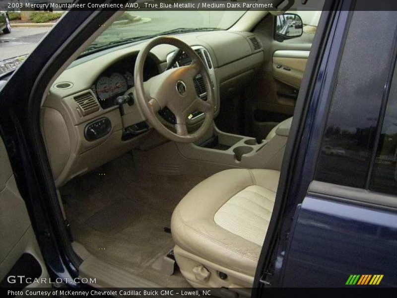 True Blue Metallic / Medium Dark Parchment 2003 Mercury Mountaineer Convenience AWD
