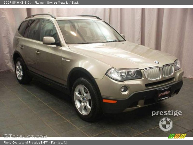 Platinum Bronze Metallic / Black 2007 BMW X3 3.0si