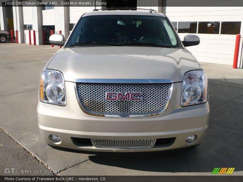 Gold Mist Metallic / Ebony 2009 GMC Yukon Denali AWD