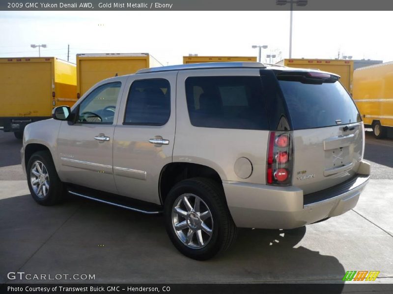 Gold Mist Metallic / Ebony 2009 GMC Yukon Denali AWD