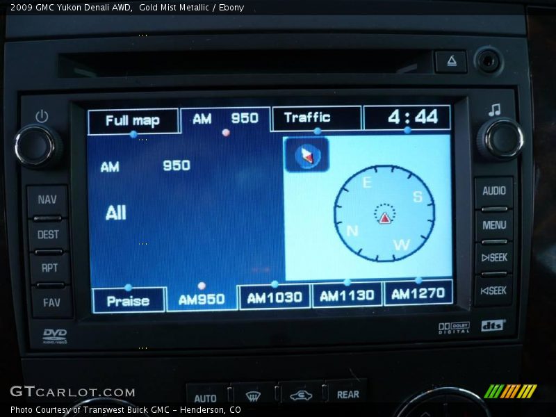 Gold Mist Metallic / Ebony 2009 GMC Yukon Denali AWD