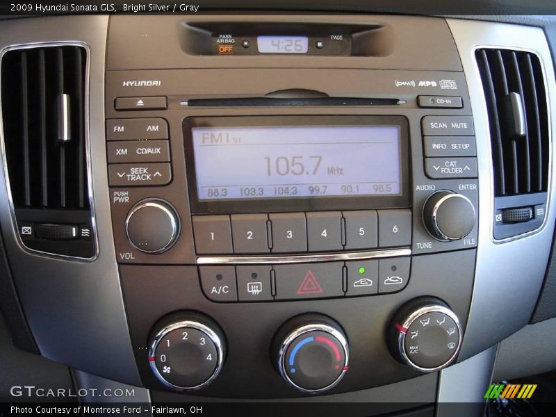 Bright Silver / Gray 2009 Hyundai Sonata GLS