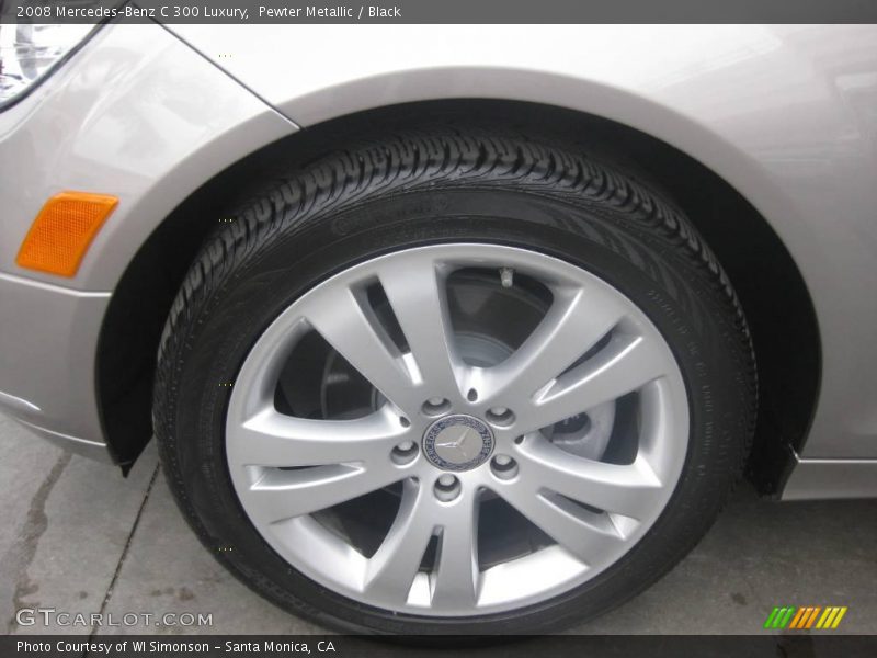 Pewter Metallic / Black 2008 Mercedes-Benz C 300 Luxury