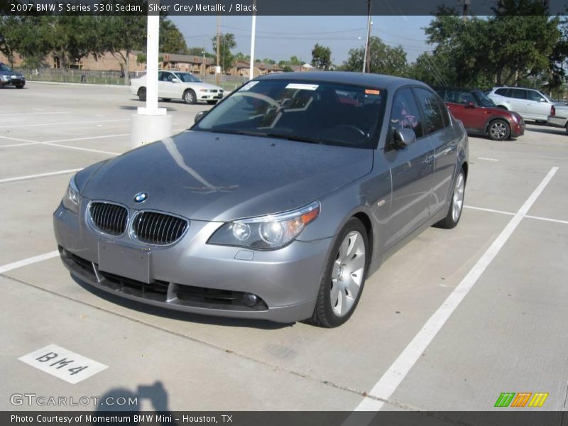 Silver Grey Metallic / Black 2007 BMW 5 Series 530i Sedan