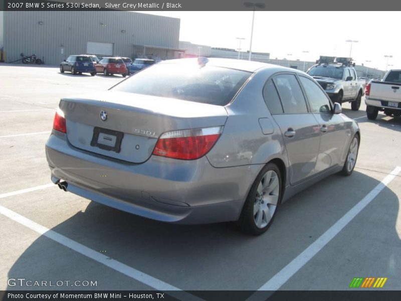 Silver Grey Metallic / Black 2007 BMW 5 Series 530i Sedan