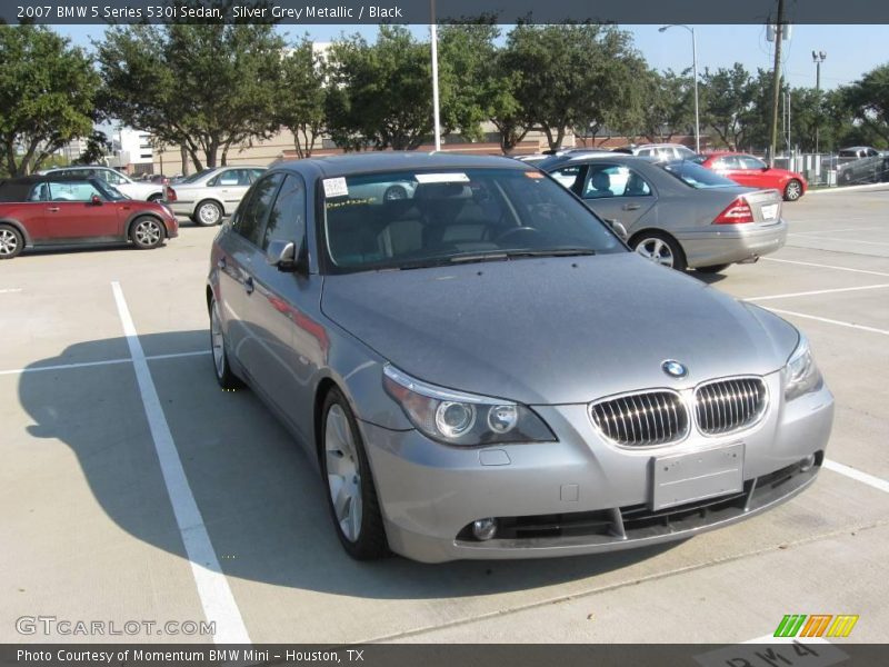Silver Grey Metallic / Black 2007 BMW 5 Series 530i Sedan