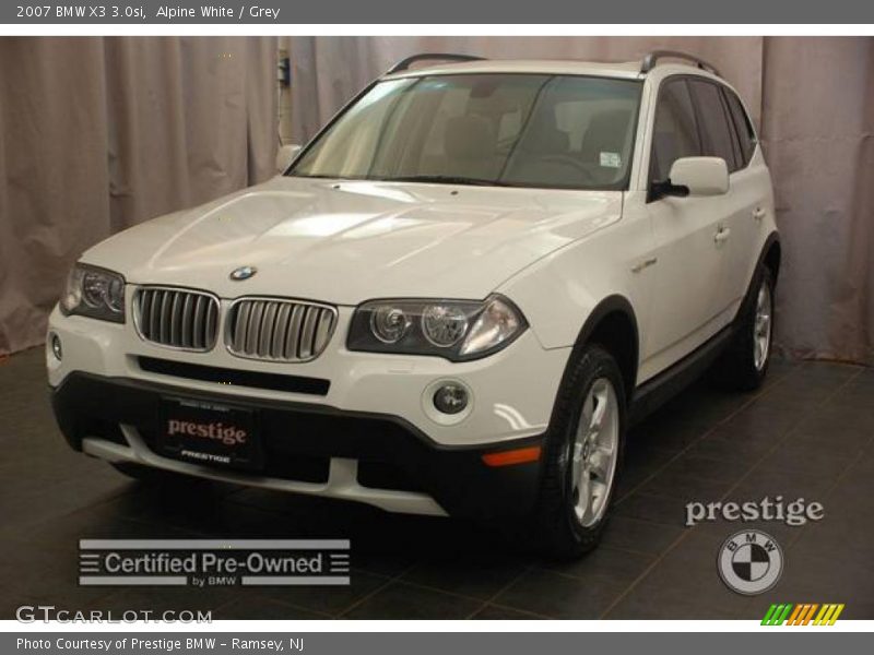 Alpine White / Grey 2007 BMW X3 3.0si
