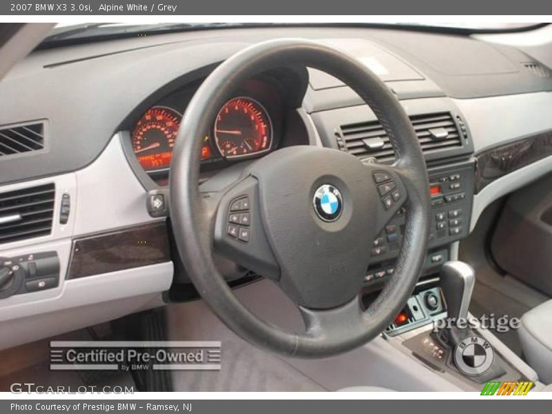 Alpine White / Grey 2007 BMW X3 3.0si