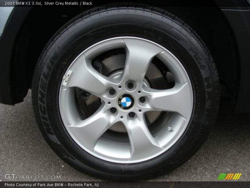 Silver Grey Metallic / Black 2007 BMW X3 3.0si