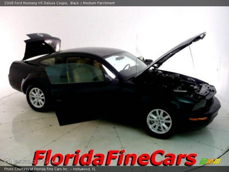 Black / Medium Parchment 2008 Ford Mustang V6 Deluxe Coupe