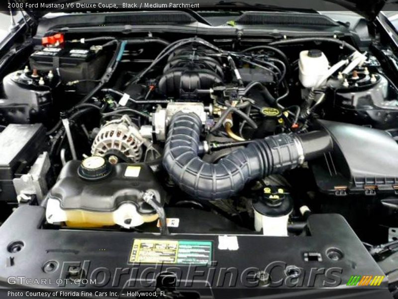 Black / Medium Parchment 2008 Ford Mustang V6 Deluxe Coupe