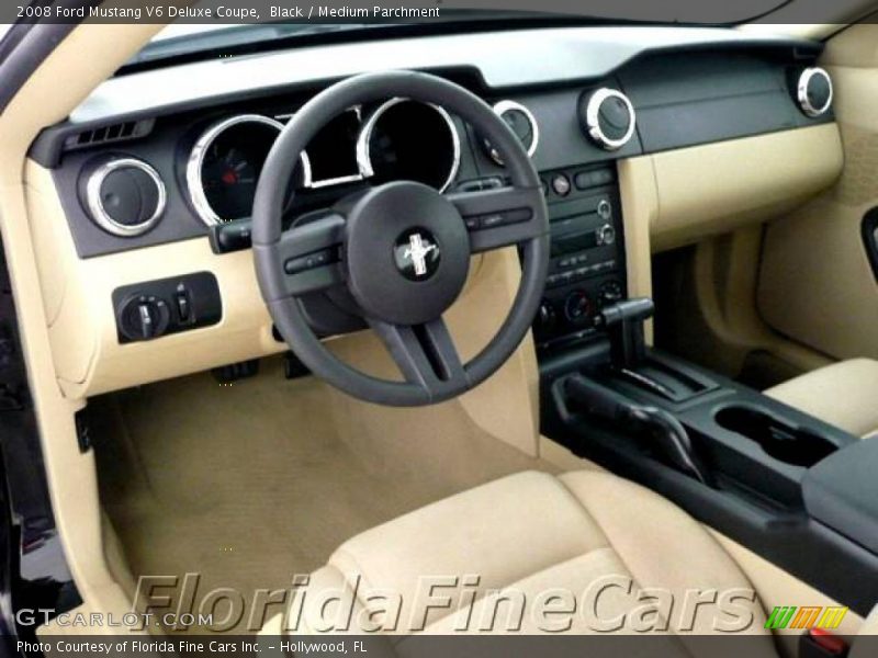 Black / Medium Parchment 2008 Ford Mustang V6 Deluxe Coupe