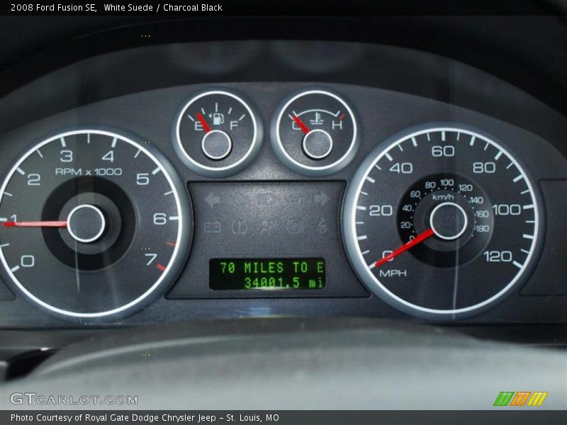 White Suede / Charcoal Black 2008 Ford Fusion SE