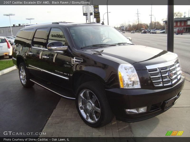 Black Raven / Ebony/Ebony 2007 Cadillac Escalade ESV AWD