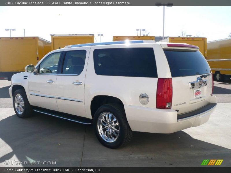 White Diamond / Cocoa/Light Cashmere 2007 Cadillac Escalade ESV AWD