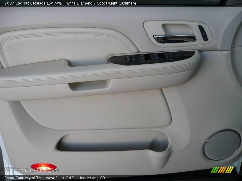 White Diamond / Cocoa/Light Cashmere 2007 Cadillac Escalade ESV AWD