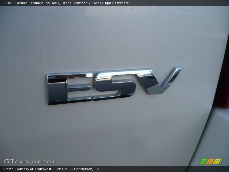 White Diamond / Cocoa/Light Cashmere 2007 Cadillac Escalade ESV AWD