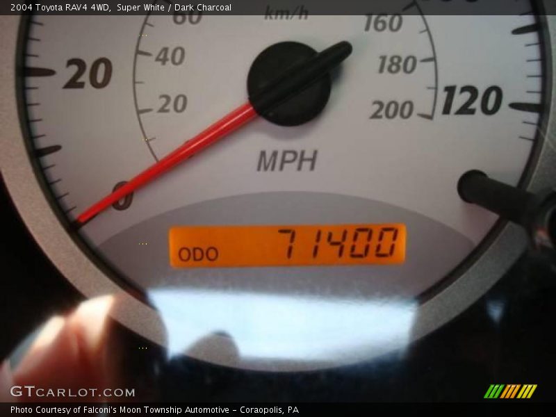 Super White / Dark Charcoal 2004 Toyota RAV4 4WD