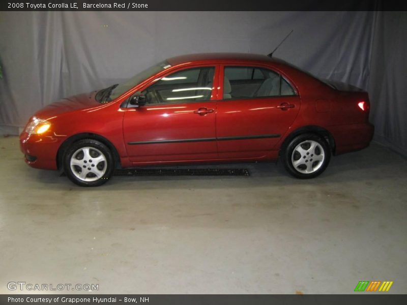 Barcelona Red / Stone 2008 Toyota Corolla LE