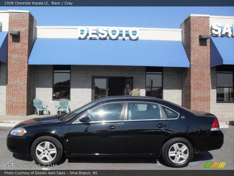 Black / Gray 2008 Chevrolet Impala LS