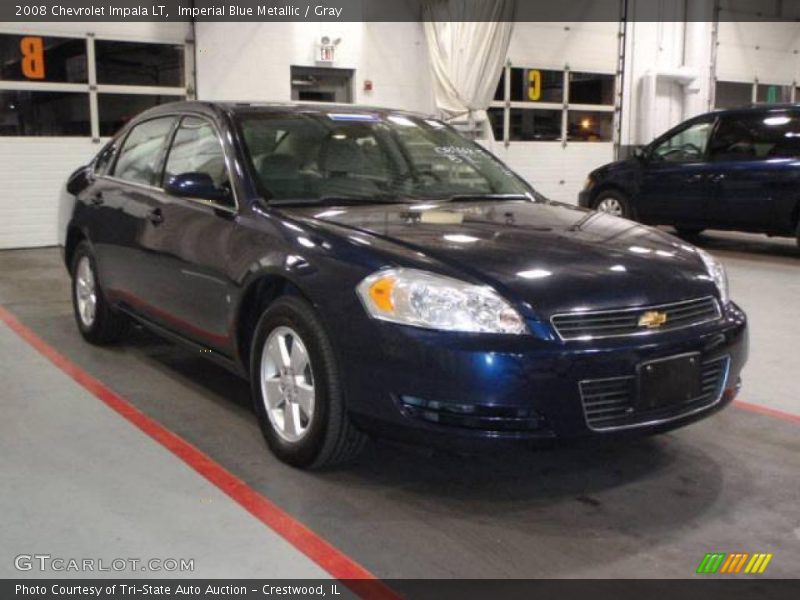 Imperial Blue Metallic / Gray 2008 Chevrolet Impala LT
