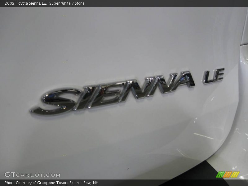 Super White / Stone 2009 Toyota Sienna LE