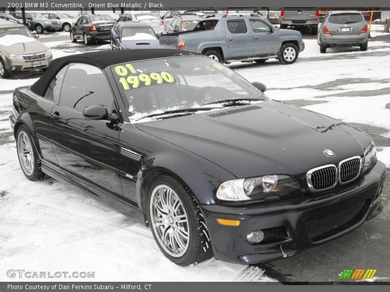 Orient Blue Metallic / Black 2001 BMW M3 Convertible