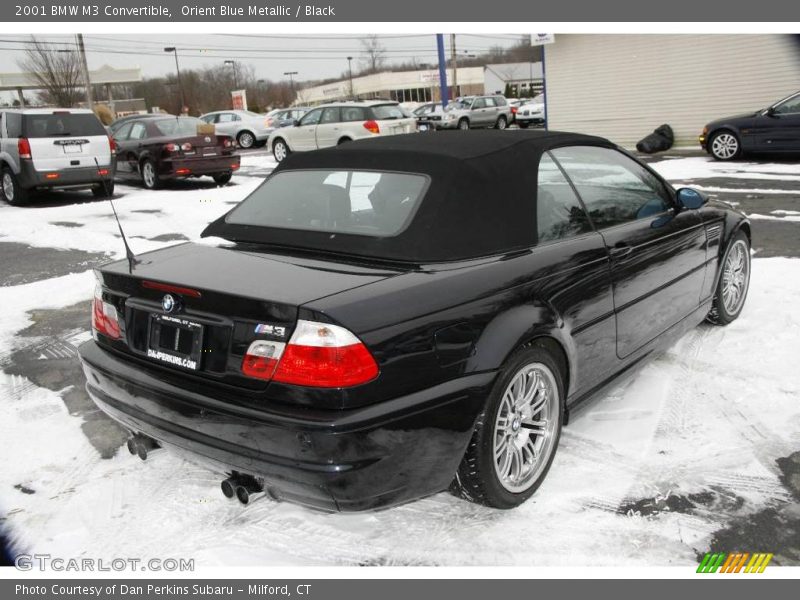 Orient Blue Metallic / Black 2001 BMW M3 Convertible