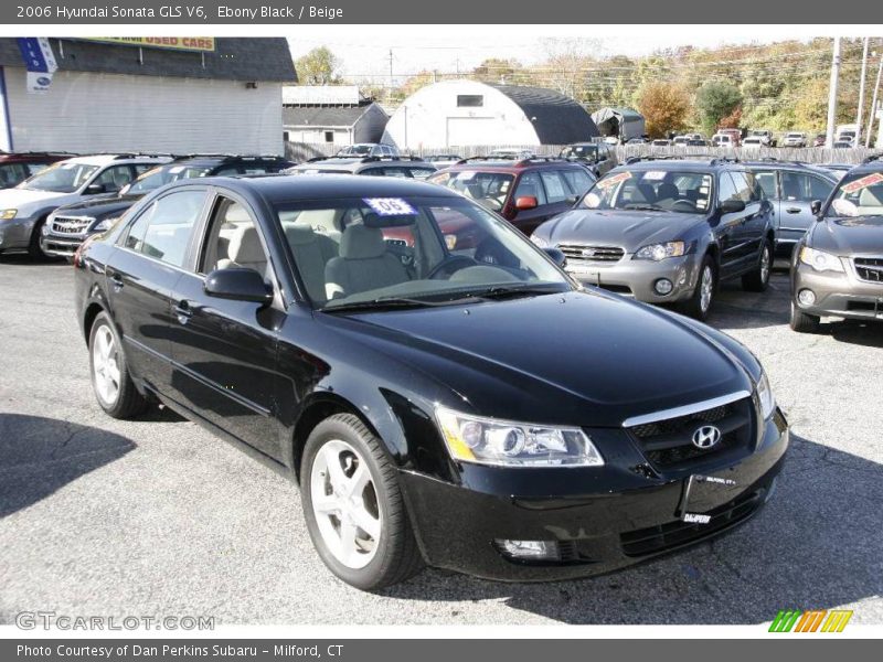 Ebony Black / Beige 2006 Hyundai Sonata GLS V6
