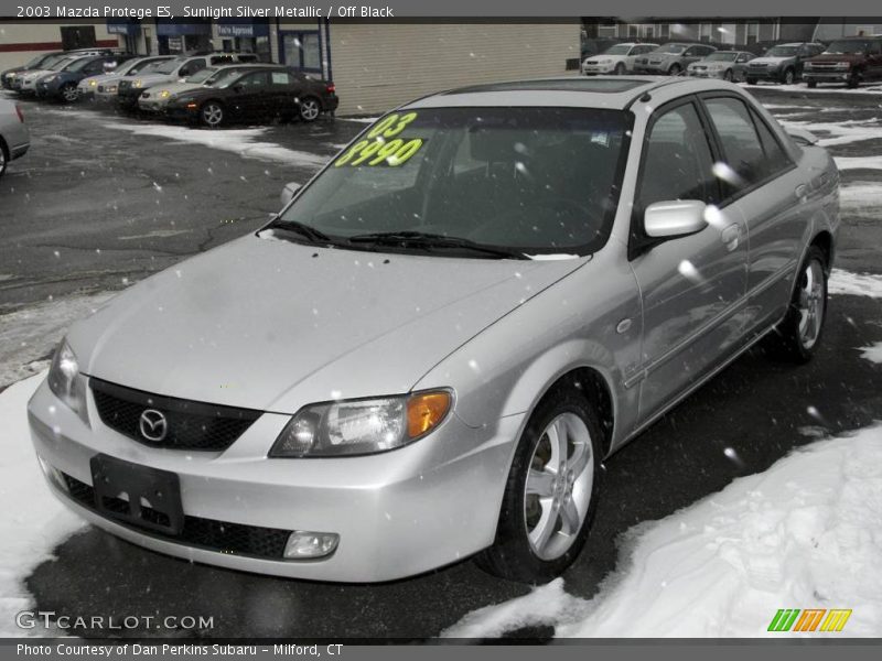 Sunlight Silver Metallic / Off Black 2003 Mazda Protege ES