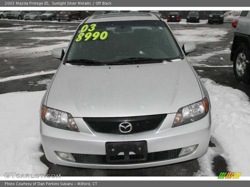 Sunlight Silver Metallic / Off Black 2003 Mazda Protege ES