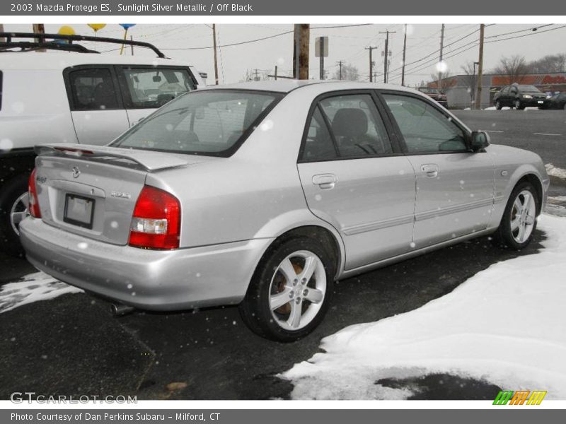 Sunlight Silver Metallic / Off Black 2003 Mazda Protege ES