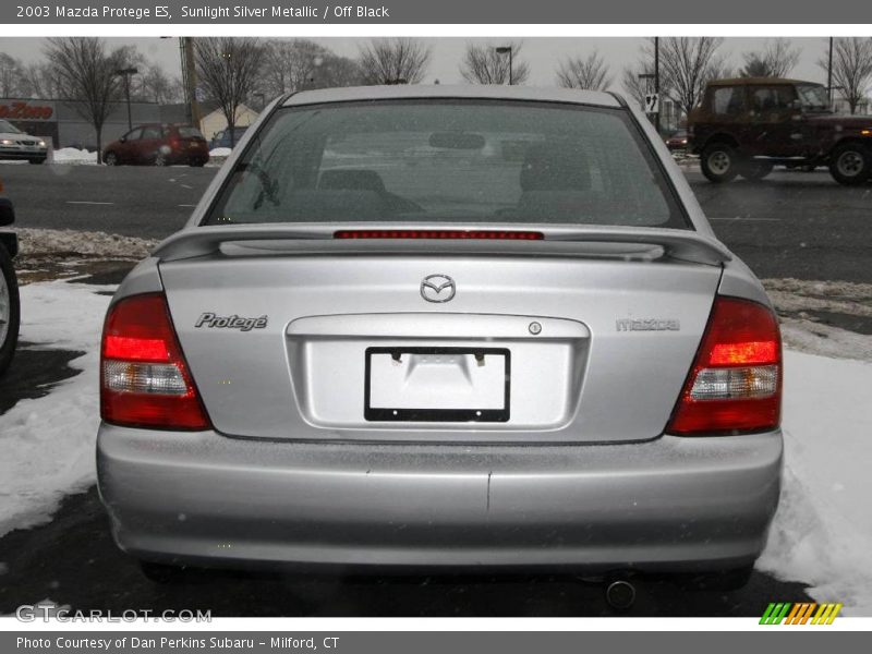 Sunlight Silver Metallic / Off Black 2003 Mazda Protege ES