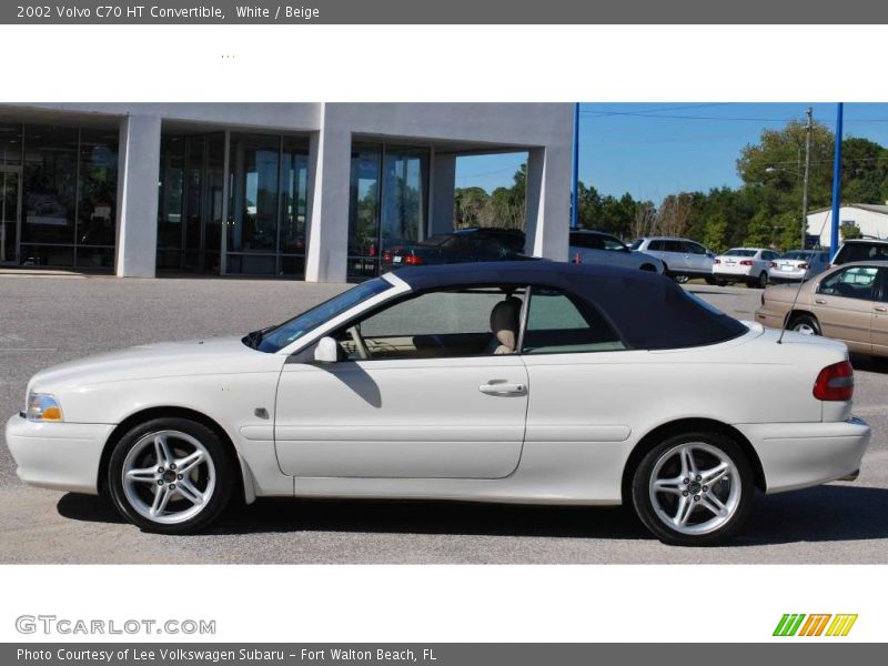 White / Beige 2002 Volvo C70 HT Convertible