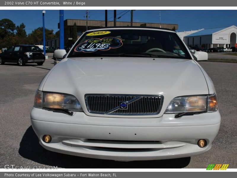 White / Beige 2002 Volvo C70 HT Convertible