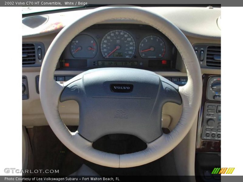 White / Beige 2002 Volvo C70 HT Convertible