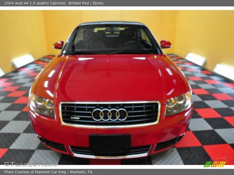 Brilliant Red / Ebony 2004 Audi A4 3.0 quattro Cabriolet