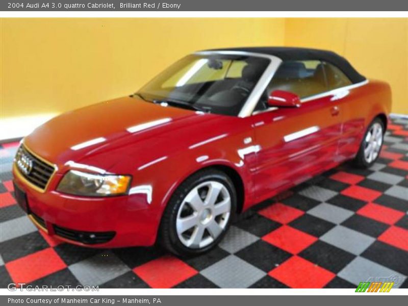 Brilliant Red / Ebony 2004 Audi A4 3.0 quattro Cabriolet