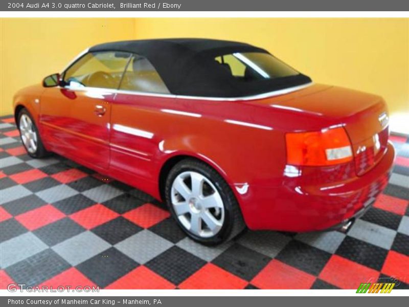 Brilliant Red / Ebony 2004 Audi A4 3.0 quattro Cabriolet