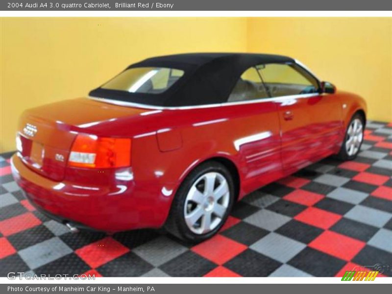 Brilliant Red / Ebony 2004 Audi A4 3.0 quattro Cabriolet