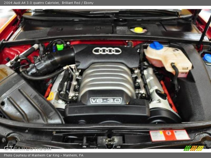 Brilliant Red / Ebony 2004 Audi A4 3.0 quattro Cabriolet