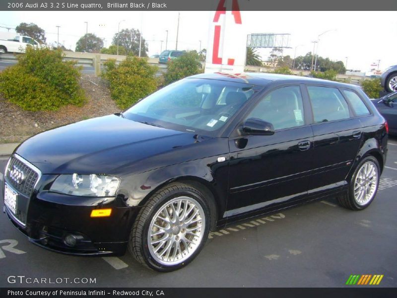 Brilliant Black / Black 2006 Audi A3 3.2 S Line quattro