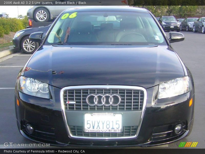 Brilliant Black / Black 2006 Audi A3 3.2 S Line quattro