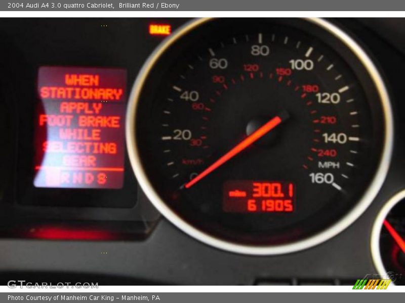 Brilliant Red / Ebony 2004 Audi A4 3.0 quattro Cabriolet