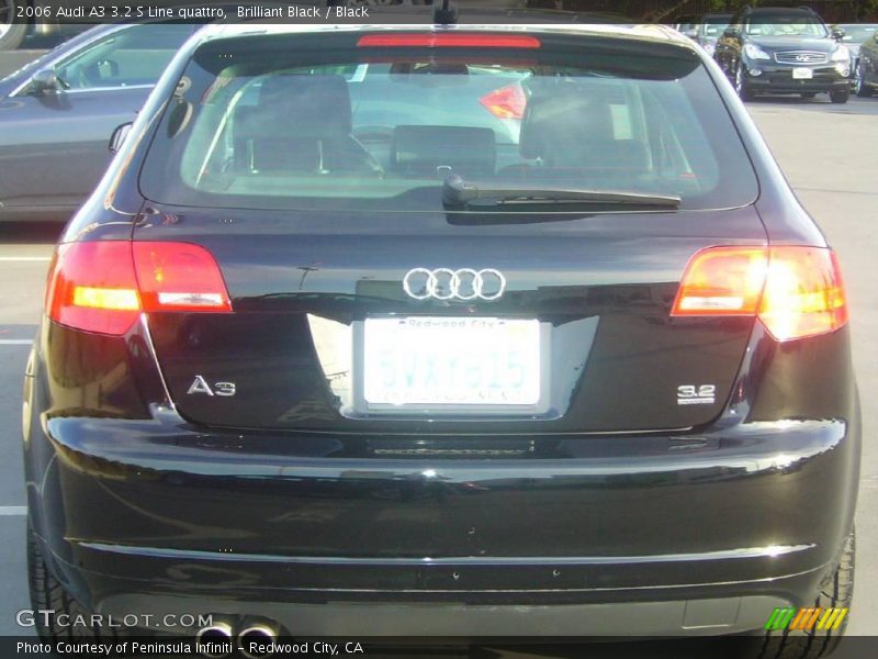 Brilliant Black / Black 2006 Audi A3 3.2 S Line quattro