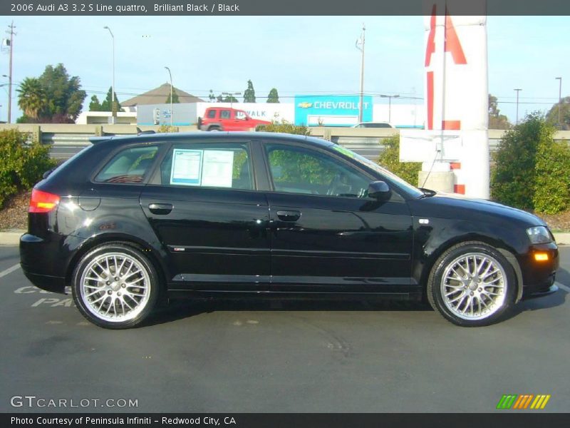 Brilliant Black / Black 2006 Audi A3 3.2 S Line quattro