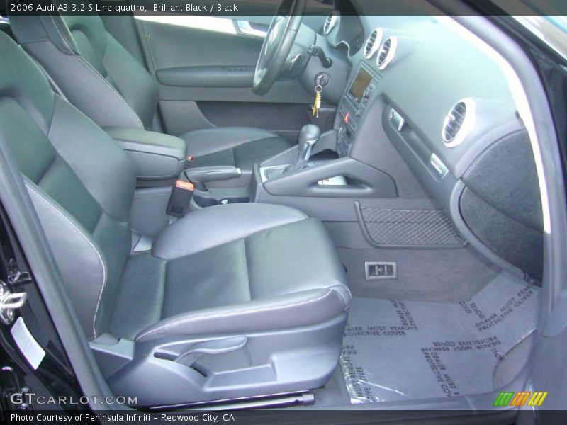 Brilliant Black / Black 2006 Audi A3 3.2 S Line quattro